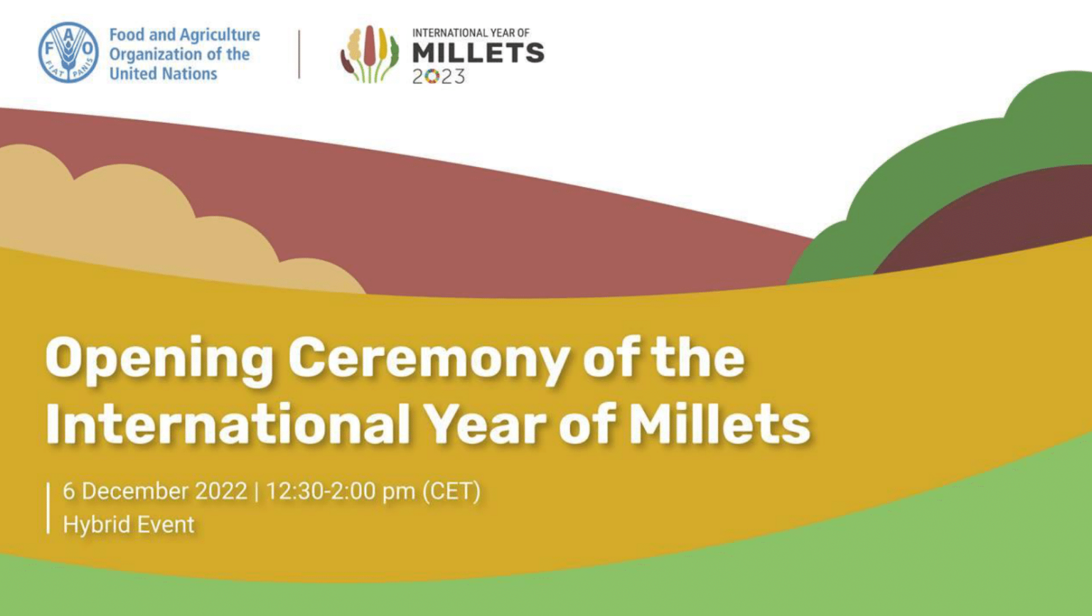 Opening Ceremony of the International Year of Millets AsiaPacific Association of Agricultural